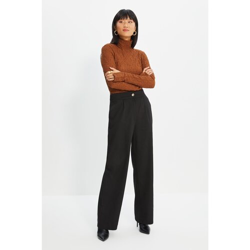 Trendyol Black Wide Leg Trousers Slike