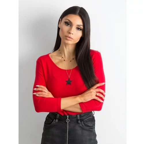 Fashion Hunters Basic cotton blouse in red