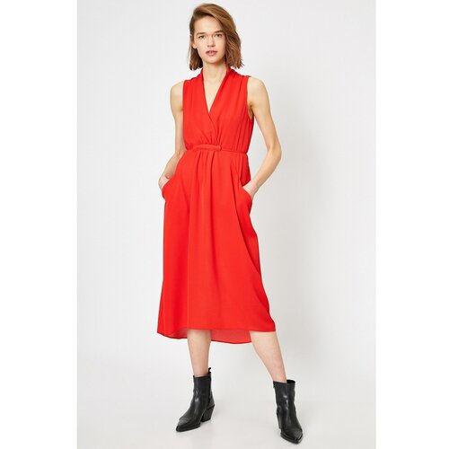 Koton Women's Red Sleeveless Dress Slike