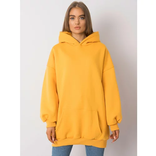 Fashion Hunters Dark yellow long sweatshirt