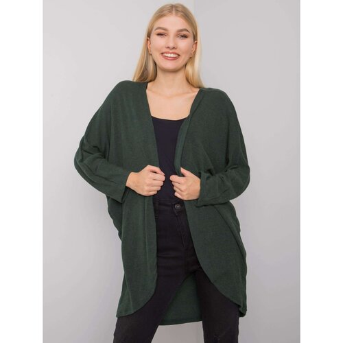 Fashion Hunters Women's dark green knitted cape Slike