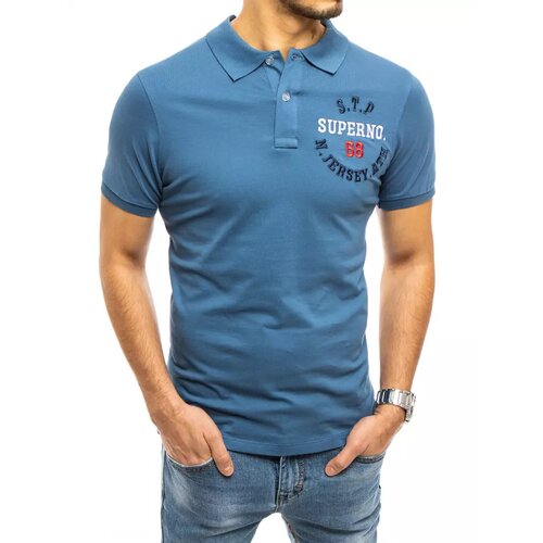 DStreet Men's blue polo shirt PX0420 Slike
