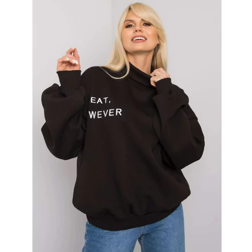 Fashion Hunters Black insulated turtleneck sweatshirt