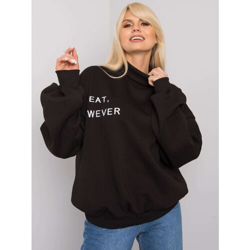 Fashion Hunters Black insulated turtleneck sweatshirt Slike