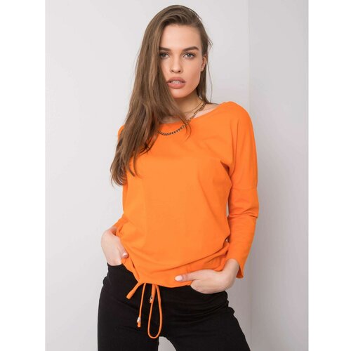 Fashion Hunters Orange cotton women's blouse Slike