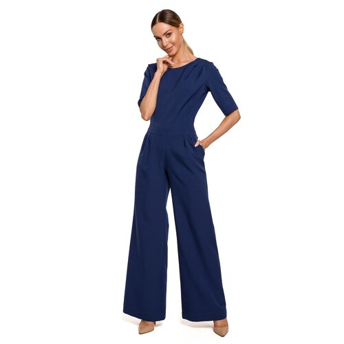 Made Of Emotion Woman's Jumpsuit M611 Navy Blue Slike