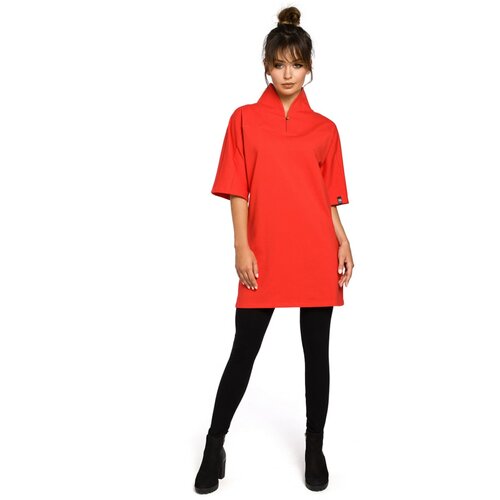 BeWear Ženska haljina B043 smeđa | Crveno Slike