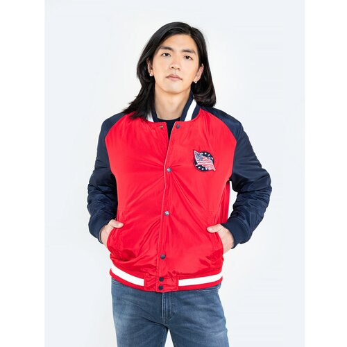 Big Star Muška jakna Vanjska odjeća 130149 Crna Woven-902 plava | Crveno Slike