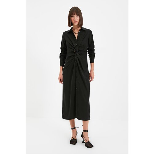 Trendyol Black Buttoned Dress Slike