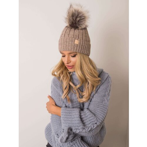 Fashion Hunters RUE PARIS Dark beige winter hat Slike