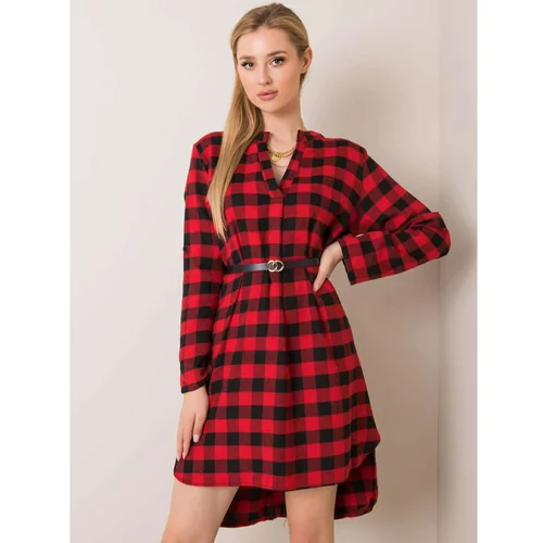 Fashion Hunters Red and black flannel dress