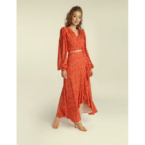 Madnezz Woman's Blouse Mexicana Mad538 narandžasta | krem | tamnocrvena | crvena Slike