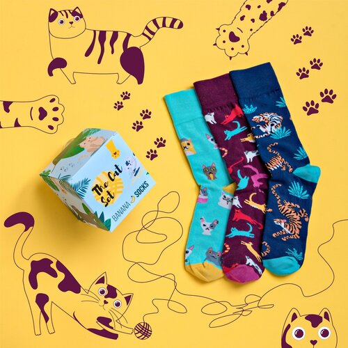 Banana Socks Unisex's Socks Set The Cat Set Slike