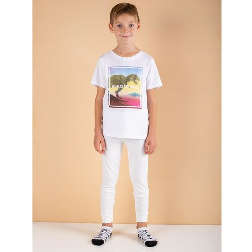 Fashion Hunters Dječakove termoaktivne hlače ecru Slike