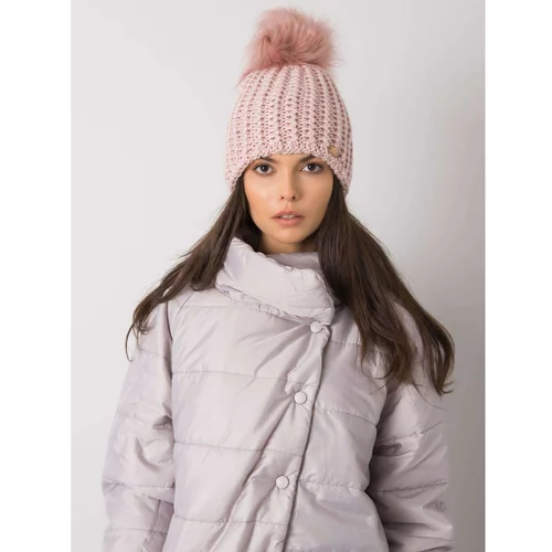 Fashion Hunters Light pink cap with metal thread