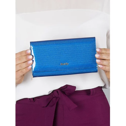 Fashion Hunters Blue lacquered wallet