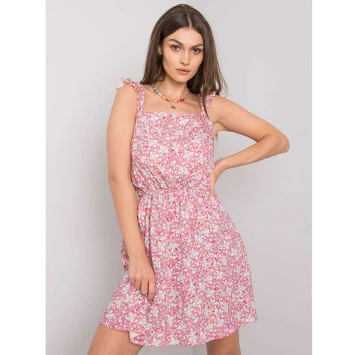 Fashion Hunters Pink dress with floral prints