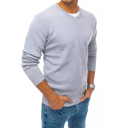 DStreet Men's light gray sweater WX1724 Slike