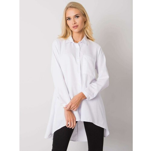Fashion Hunters White shirt with a longer back Slike