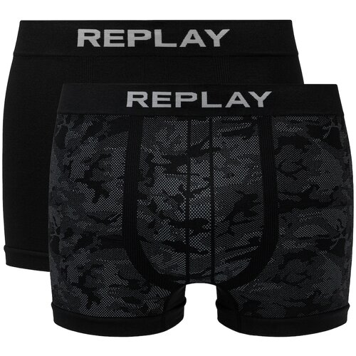Replay Mu&amp;scaron;ke bokserice - set 2 Pack crna | siva Slike