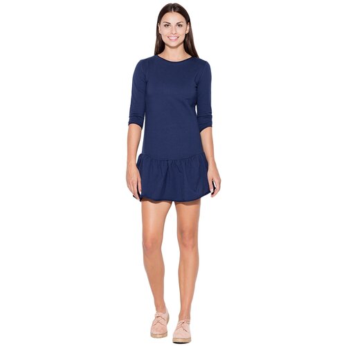 Katrus Woman&amp;#039;s Dress K222 Navy Blue Slike