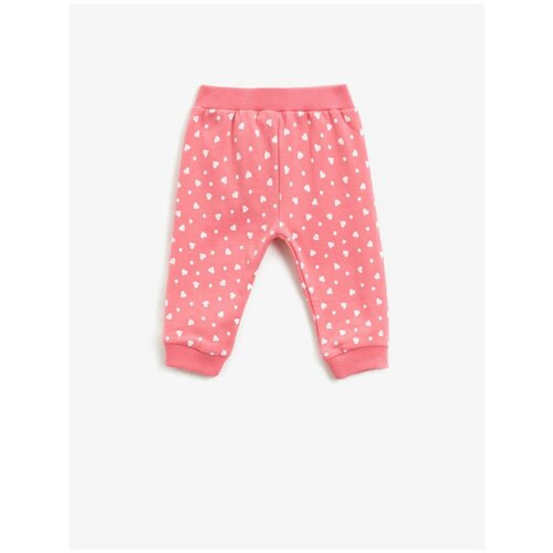 Koton Baby Girl Djevojačke roza pantalone sa standardnim strukom Slike