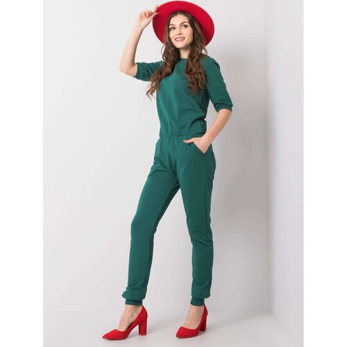 Fashion Hunters Dark green women&amp;#039;s jumpsuits Slike