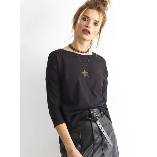 Fashionhunters Basic blouse with 3/4 sleeves black