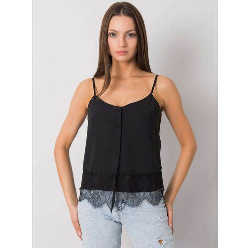 Fashion Hunters Black top with buttons Slike