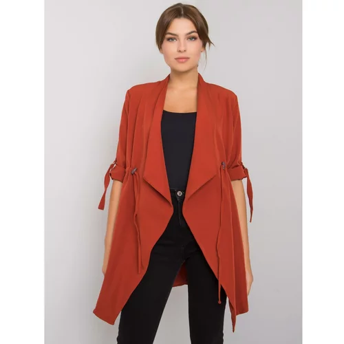 Fashion Hunters Brick red cape with rolled up sleeves