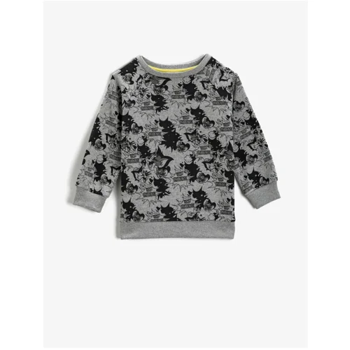 Koton Men's Adult Gray Patterned Sweatshirt