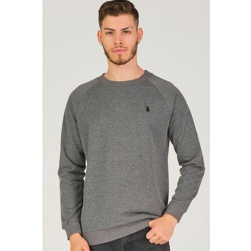 Dewberry V4003 REGLAN ARM MEN'S SWEATSHIRT-ANTHRACIC Cene