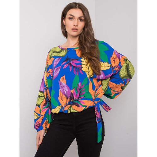 Fashion Hunters Ainara blue oversized blouse Slike