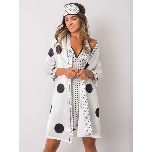 Fashion Hunters White night set with polka dots Slike