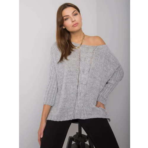 Fashion Hunters OCH BELLA Gray oversized sweater
