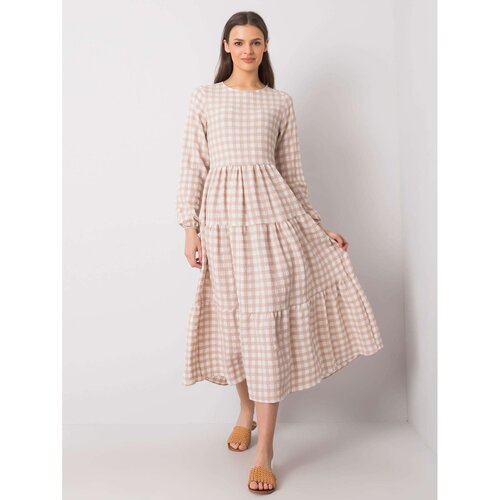 Fashion Hunters Beige checkered dress Pasadena RUE PARIS Cene