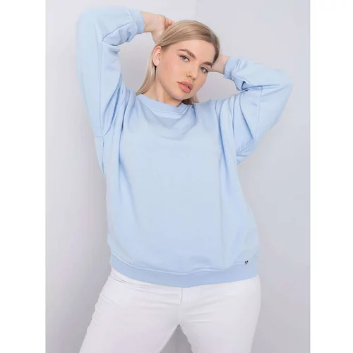 Fashion Hunters Light blue hoodie plus size no hood