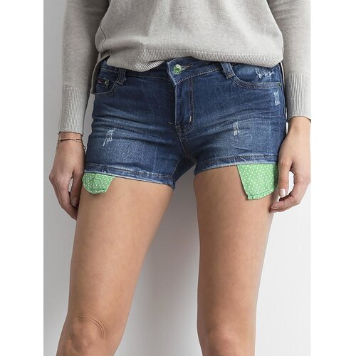 Fashion Hunters Ladies&amp;#039; blue denim shorts Slike