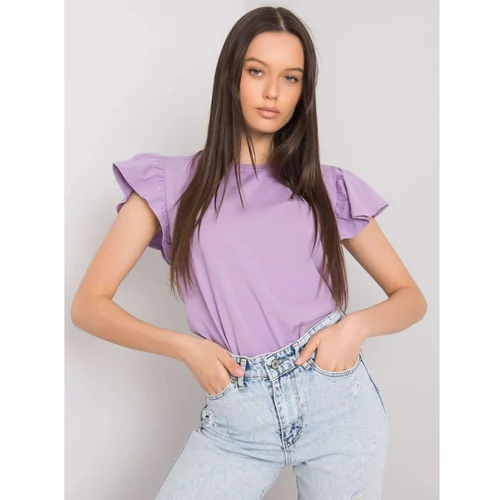 Fashion Hunters Women's purple cotton blouse
