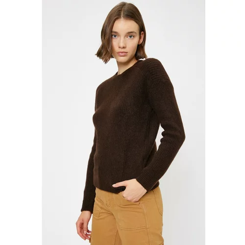 Koton Women's Brown Knitted Sweater