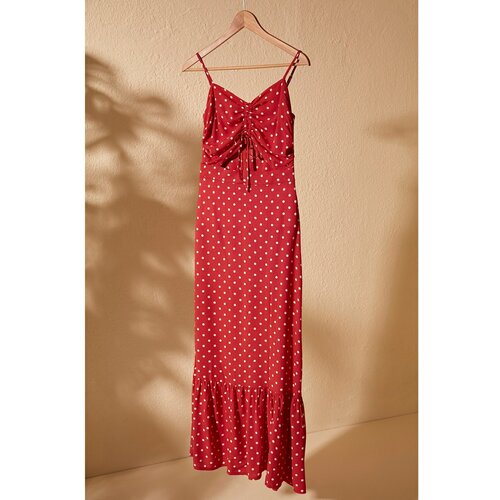 Trendyol Red Scorethrel Smuze detaljna haljina Slike