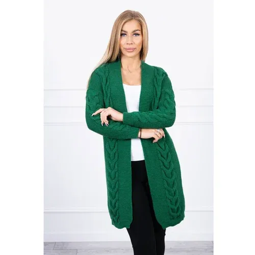 Kesi Sweater Cardigan weave the braid green