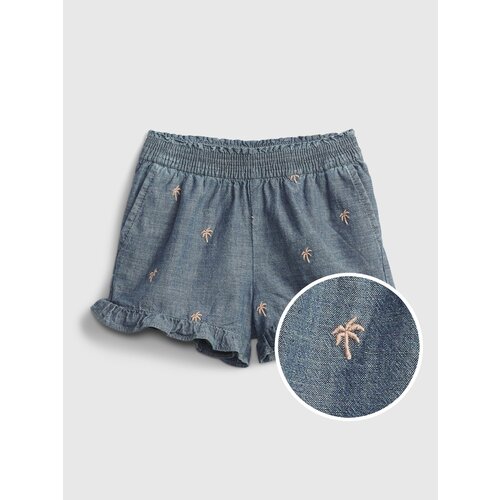 GAP Children's Shorts Chambray Ruffle Pull-on Shorts - Girls Cene