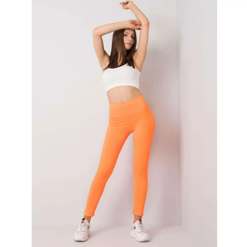 Fashion Hunters Fluo orange women's sports leggings