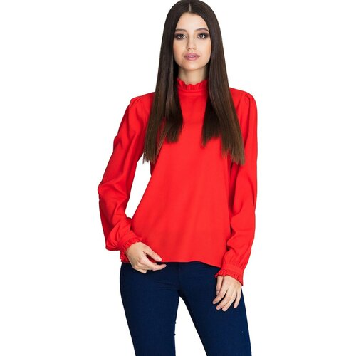 Figl Ženska bluza M595 crna | Crveno Slike
