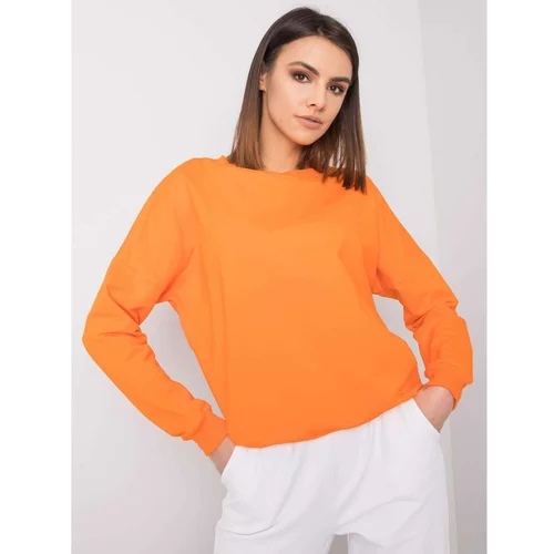 Fashion Hunters RUE PARIS Orange sweatshirt without a hood