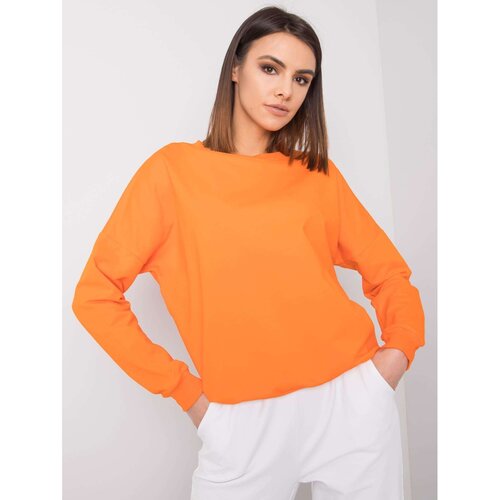 Fashion Hunters RUE PARIS Orange sweatshirt without a hood Slike