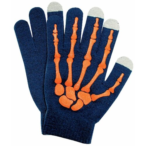 Semiline Unisex rukavice za pametne telefone 0178-9 plave | narandžasta Slike