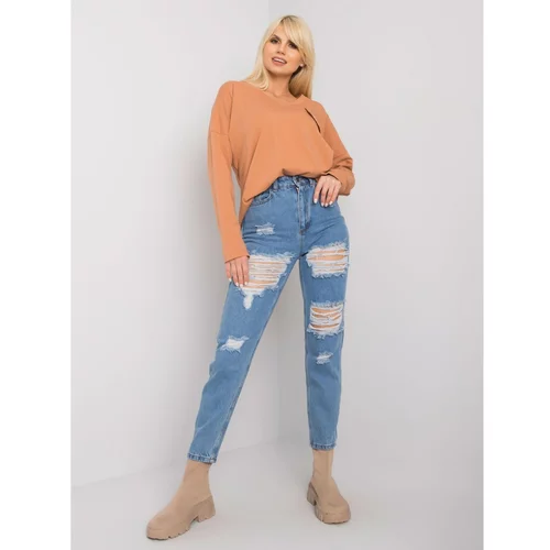 Fashion Hunters Blue ripped mom jeans from Tanel RUE PARIS