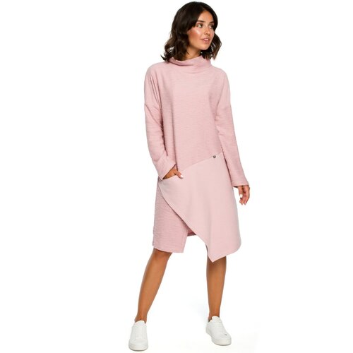 BeWear Ženska haljina B098 smeđa pink Slike